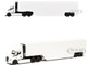 Freightliner eCascadia Truck with Container Trailer White 1/62 Diecast Model Car Kinsmart KT1303D