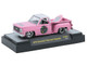 1979 Chevrolet Silverado Stepside Pickup Truck Maui & Sons Pink with White Top and Surfboard Limited Edition to 8360 pieces Worldwide 1/64 Diecast Model Car M2 Machines 31500-MJS95
