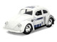 1959 Volkswagen Beetle R2 D2 Livery White with Graphics Star Wars Franchise Hollywood Rides Series 1/32 Diecast Model Car Jada 36982