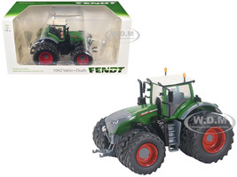 Fendt 1042 Vario Tractor with Front and Rear Dual Wheels Green with White Top 1/64 Diecast Model SpecCast SCT985