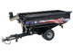 J&M 1112 X Tended Reach Patriotic Grain Cart with Wheels Black 1/64 Diecast Model SpecCast JMM027