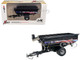 J&M 1112 X Tended Reach Patriotic Grain Cart with Wheels Black 1/64 Diecast Model SpecCast JMM027