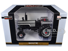 White 2 150 Open Station Wide Front Tractor Silver Metallic Classic Series 1/16 Diecast Model SpecCast SCT977