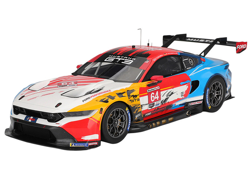 Ford Mustang GT3 #64 Mike Rockenfeller Harry Tincknell Ford Multimatic Motorsports Motul Course de Monterey Laguna Seca 2024 1/18 Model Car Top Speed TS0602