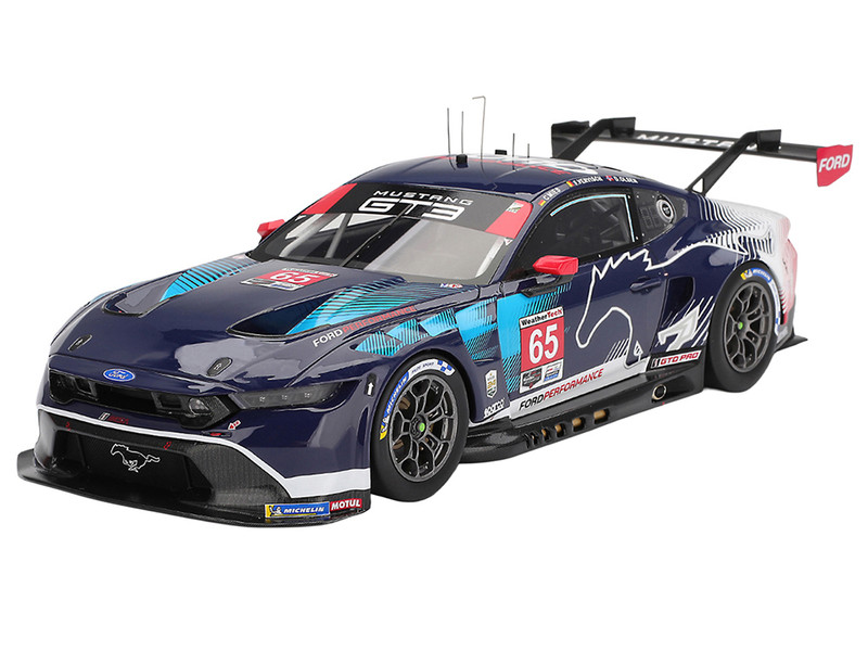 Ford Mustang GT3 #65 Christopher Mies Dennis Olsen Frederic Vervisch Ford Multimatic Motorsports GTD Pro Class Winner IMSA 24 Hours of Daytona 2025 1/18 Model Car Top Speed TS0641