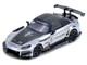 Honda S2000 RHD Right Hand Drive J s Racing Chrome Silver with Carbon Hood and Top with Graphics Tokyo Auto Salon Hong Kong 2025 Event Edition 1/64 Diecast Model Car Inno Models IN64-S2000JS-TASHK25