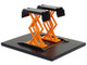 Automotive Double Scissor Lift Black and Orange Double Scissor Lifts Series 2 1/64 Diecast Model Greenlight 16220A