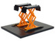 Automotive Double Scissor Lift Black and Orange Double Scissor Lifts Series 2 1/64 Diecast Model Greenlight 16220A