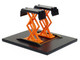 Automotive Double Scissor Lift Black and Orange Double Scissor Lifts Series 2 1/64 Diecast Model Greenlight 16220A