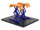 Automotive Double Scissor Lift Union 76 Orange and Blue Double Scissor Lifts Series 2 1/64 Diecast Model Greenlight 16220B
