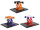 Automotive Double Scissor Lifts Series #2 Set of 3 pieces 1/64 Diecast Models Greenlight 16220-A-B-C