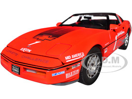 1988 Chevrolet Corvette C4 #1 Malcolm Konner Corvette Challenge Race Car Red with Black Top 1/18 Diecast Model Car Greenlight 13645