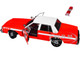 1987 Chevrolet Caprice 9C1 FDNY The Official Fire Department City of New York Red with White Top and Stripes Artisan Collection 1/18 Diecast Model Car Greenlight 19141