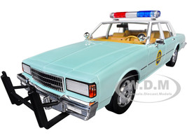 1987 Chevrolet Caprice 9C1 US Border Patrol Light Green with White Top Artisan Collection 1/18 Diecast Model Car Greenlight 19142