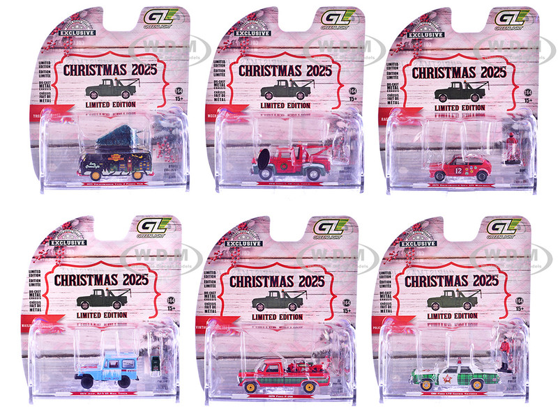 Christmas 2025 Limited Edition Set of 6 Cars 1/64 Diecast Model Cars Greenlight 30564SET
