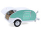 1971 Volkswagen Type 2 Van Seafoam Green and White with Surfboards and Teardrop Trailer Hitch & Tow Series 33 1/64 Diecast Model Cars Greenlight 32330B