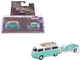 1971 Volkswagen Type 2 Van Seafoam Green and White with Surfboards and Teardrop Trailer Hitch & Tow Series 33 1/64 Diecast Model Cars Greenlight 32330B