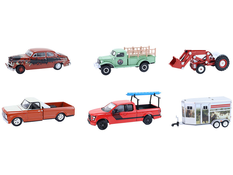 Down on the Farm Series 11 Set of 6 pieces 1/64 Diecast Models Greenlight 48110SET