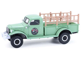 1946 Dodge Power Wagon Pickup Truck Strawberry Farm Green Down on the Farm Series 11 1/64 Diecast Model Greenlight 48110B