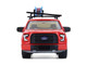 2015 Ford F 150 Pickup Truck with Ladder Rack Red with Black Stripes Down on the Farm Series 11 1/64 Diecast Model Greenlight 48110E