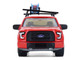 2015 Ford F 150 Pickup Truck with Ladder Rack Red with Black Stripes Down on the Farm Series 11 1/64 Diecast Model Greenlight 48110E