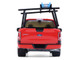 2015 Ford F 150 Pickup Truck with Ladder Rack Red with Black Stripes Down on the Farm Series 11 1/64 Diecast Model Greenlight 48110E