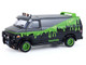 1983 GMC Vandura Van Gray Metallic and Black with Green Slime Graphics Petey Da Fool Garbage Pail Kids Series 8 1/64 Diecast Model Car Greenlight 54120A