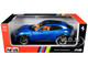 2022 Ferrari Purosangue Blu Corsa Blue Metallic with Black Top and Orange Interior 1/18 Diecast Model Car Polistil 18FE02022-WB