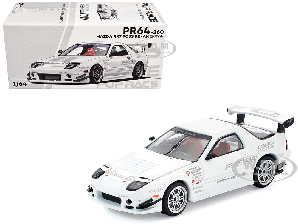 Mazda RX7 (FC3S) RE Amemiya RHD (Right Hand Drive) White 1/64