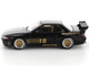 Pandem S13 RHD Right Hand Drive Black with Gold Accents 1/64 Diecast Model Car Pop Race PR640289