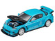 Mazda RX8 RE Amemiya RHD Right Hand Drive Light Blue with Carbon Hood Tokyo Auto Salon 2026 1/64 Diecast Model Car Pop Race PR640471 Mazda RX8 RE Amemiya RHD Right Hand Drive Light Blue with Carbon Hood Tokyo Auto Salon 2026 1/64 Diecast Model Car Pop Race PR640471