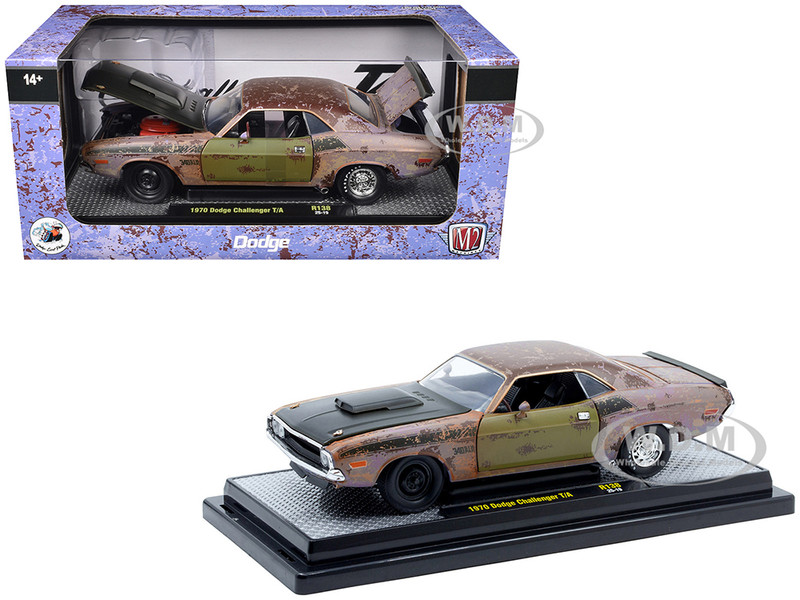 1970 Dodge Challenger T A Rusted Limited Edition to 4050 pieces Worldwide 1/24 Diecast Model Car M2 Machines 40300-138A