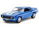 1969 Chevrolet Camaro Blue Metallic with White Stripes 2 Fast 2 Furious 2003 Movie Fast & Furious Series 1/32 Diecast Model Car Jada 34443