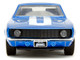 1969 Chevrolet Camaro Blue Metallic with White Stripes 2 Fast 2 Furious 2003 Movie Fast & Furious Series 1/32 Diecast Model Car Jada 34443