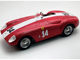 Ferrari 500 735 Sport #14 Mike Hawthorn Umberto Maglioli Scuderia Ferrari Winner GP Supercortemaggiore Monza 1954 Mythos Series with Display Case Limited Edition to 70 pieces Worldwide 1/18 Model Car Tecnomodel TM18-278D