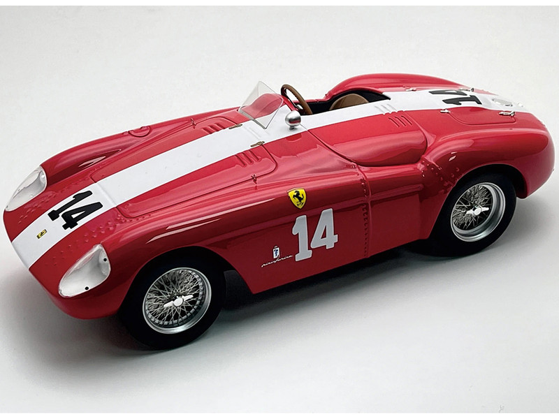 Ferrari 500 735 Sport #14 Mike Hawthorn Umberto Maglioli Scuderia Ferrari Winner GP Supercortemaggiore Monza 1954 Mythos Series with Display Case Limited Edition to 70 pieces Worldwide 1/18 Model Car Tecnomodel TM18-278D