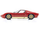 Lamborghini Miura P 400 Red with Gold Accents 1/18 Diecast Model Car Kyosho KS08314R
