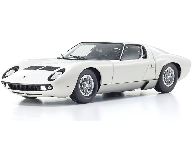 Lamborghini Miura P 400 White 1/18 Diecast Model Car Kyosho KS08314W