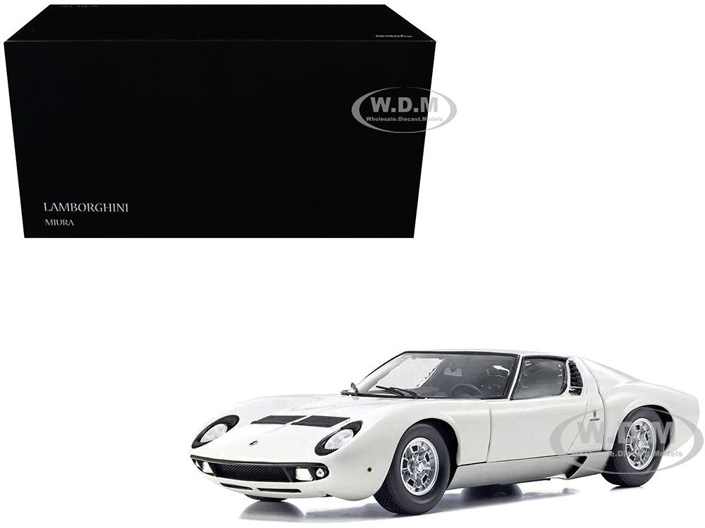 Lamborghini Miura P 400 White 1/18 Diecast Model Car by Kyosho
