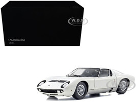 Lamborghini Miura P 400 White 1/18 Diecast Model Car Kyosho KS08314W