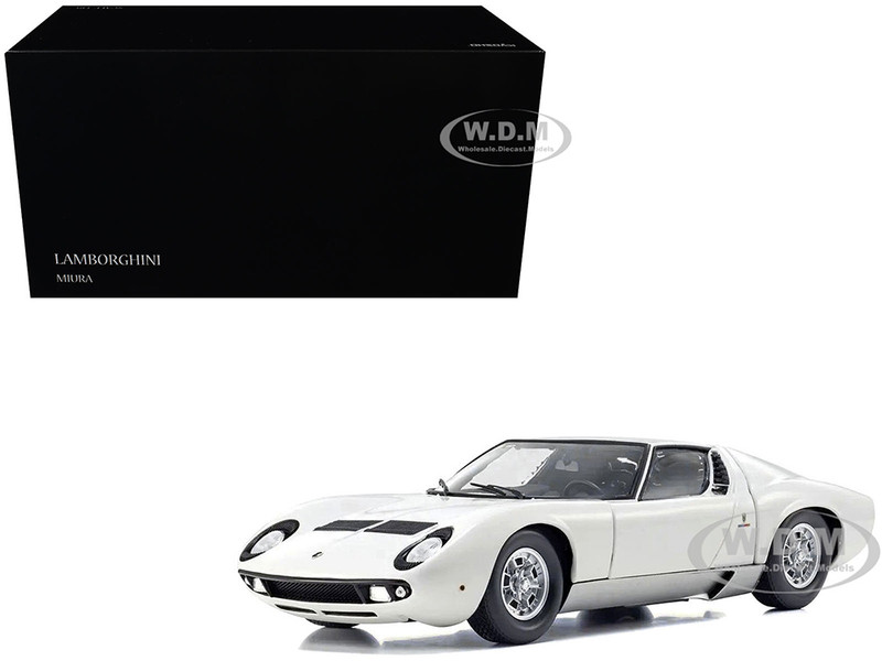 Lamborghini Miura P 400 White 1/18 Diecast Model Car Kyosho KS08314W