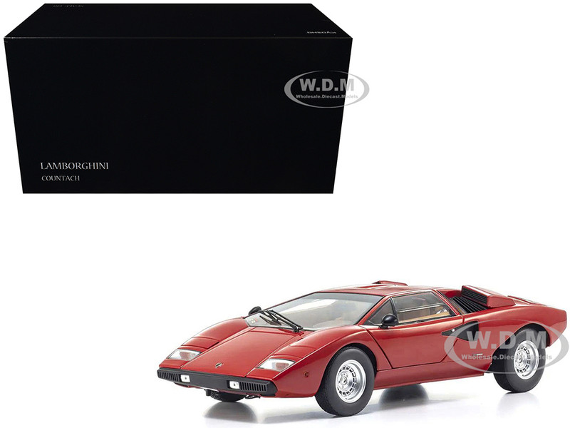 Lamborghini Countach LP 400 Red 1/18 Diecast Model Car Kyosho KS08321RT