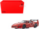 Ferrari F40 Light Weight LM Wing Red 1/18 Diecast Model Car Kyosho KS08416RLM