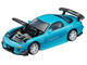 Mazda RX7 FD3S RE Amemiya RHD Right Hand Drive Light Blue with Carbon Hood Tokyo Auto Salon 2026 1/64 Diecast Model Car Pop Race PR640472