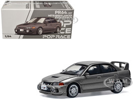 Mitsubishi Lancer Evolution IV RHD Right Hand Drive Dark Gray Metallic 1/64 Diecast Model Car Pop Race PR640327