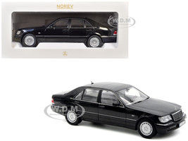 1997 Mercedes Benz S600 Obsidian Black Metallic 1/18 Diecast Model Car Norev 183045