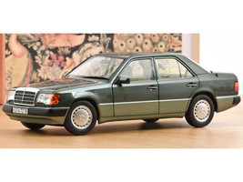 1990 Mercedes Benz 230 E Night Green Metallic with Green Interior 1/18 Diecast Model Car Norev 183952