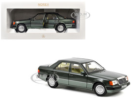 1990 Mercedes Benz 230 E Night Green Metallic with Green Interior 1/18 Diecast Model Car Norev 183952