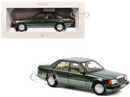 1990 Mercedes Benz 230 E Night Green Metallic with Green Interior 1/18 Diecast Model Car Norev 183952