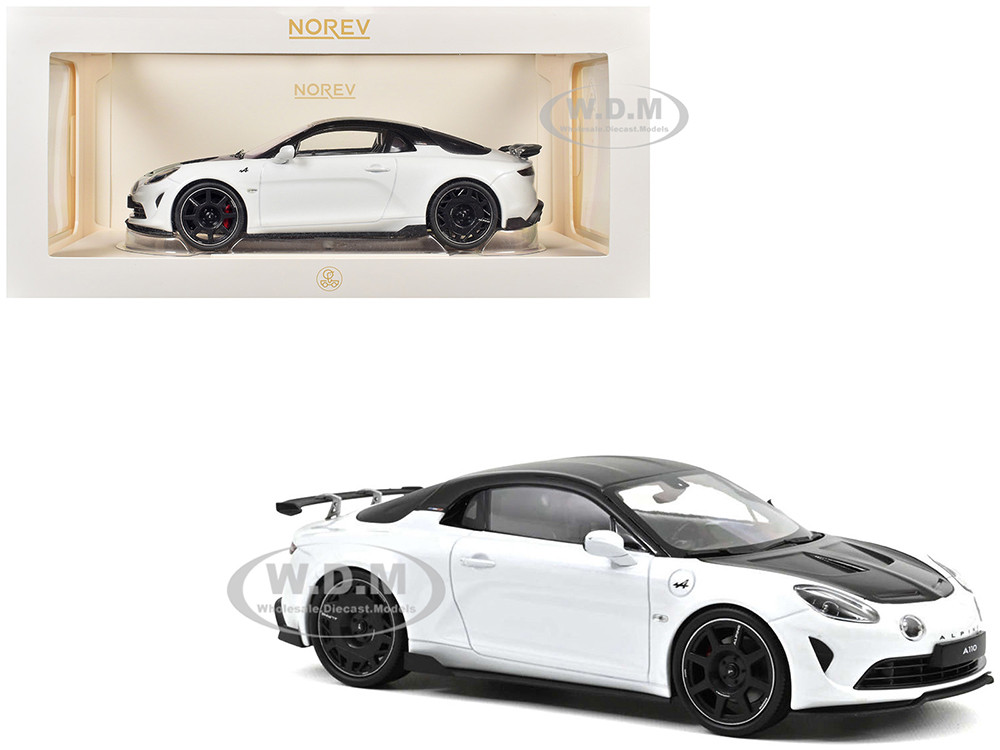 2024 Alpine A110 R Pearl White Metallic with Carbon Hood and Top 1